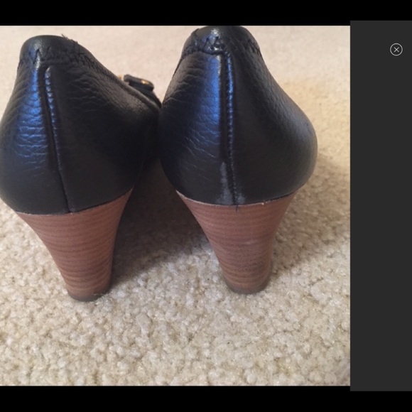 Tory Burch authentic black wedge shoes - Picture 2 of 6